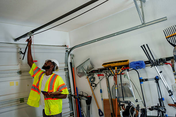 Professional Garage Door Panel Replacement technician working in Winthrop Harbor, IL